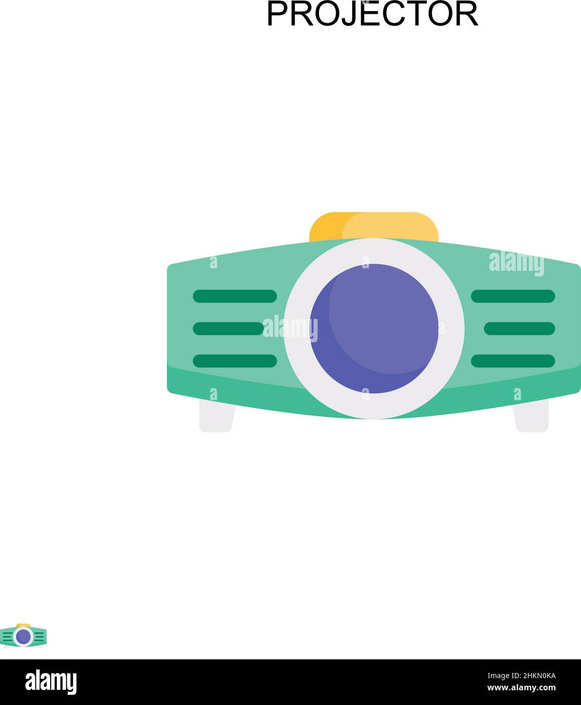 Projector Simple vector icon. Illustration symbol design template for ...