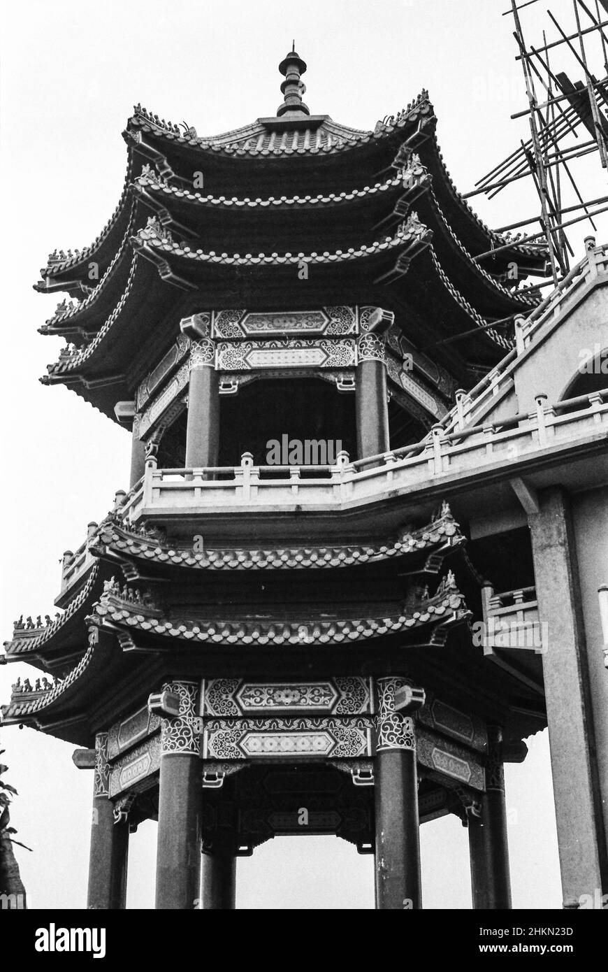Zhuputan Temple at Zhongzheng (Chung Cheng) Park, Keelung, Taiwan, April 1978 Stock Photo