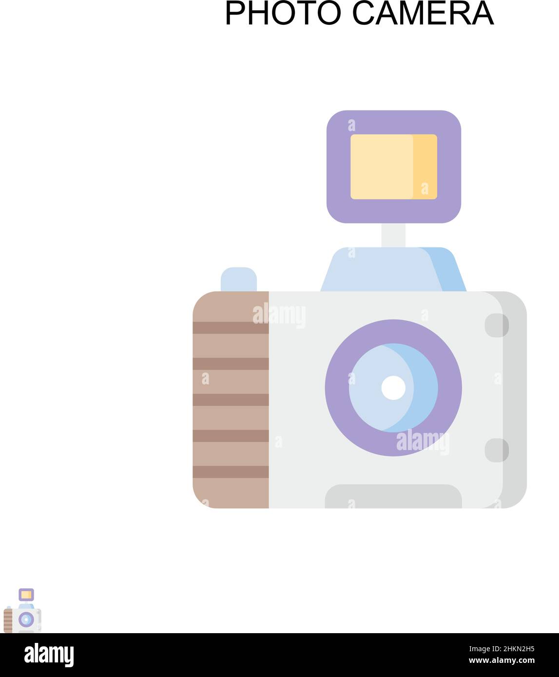Photo camera Simple vector icon. Illustration symbol design template ...