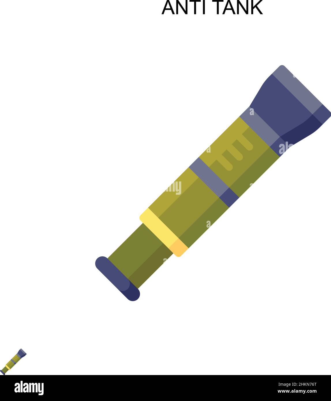 Anti tank Simple vector icon. Illustration symbol design template for ...