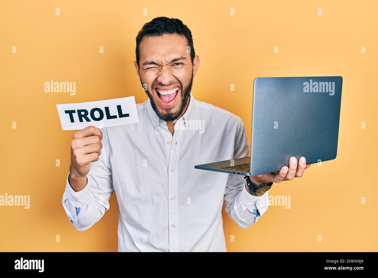 Isolated Meme Troll Face Laughing Smiling Stock Illustration