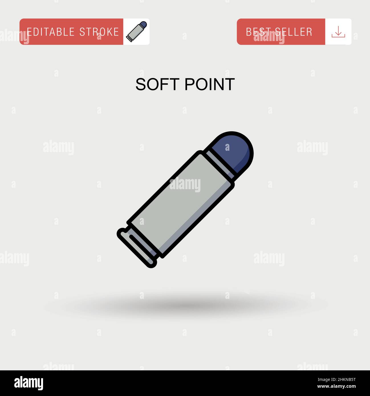 Soft point Simple vector icon. Stock Vector