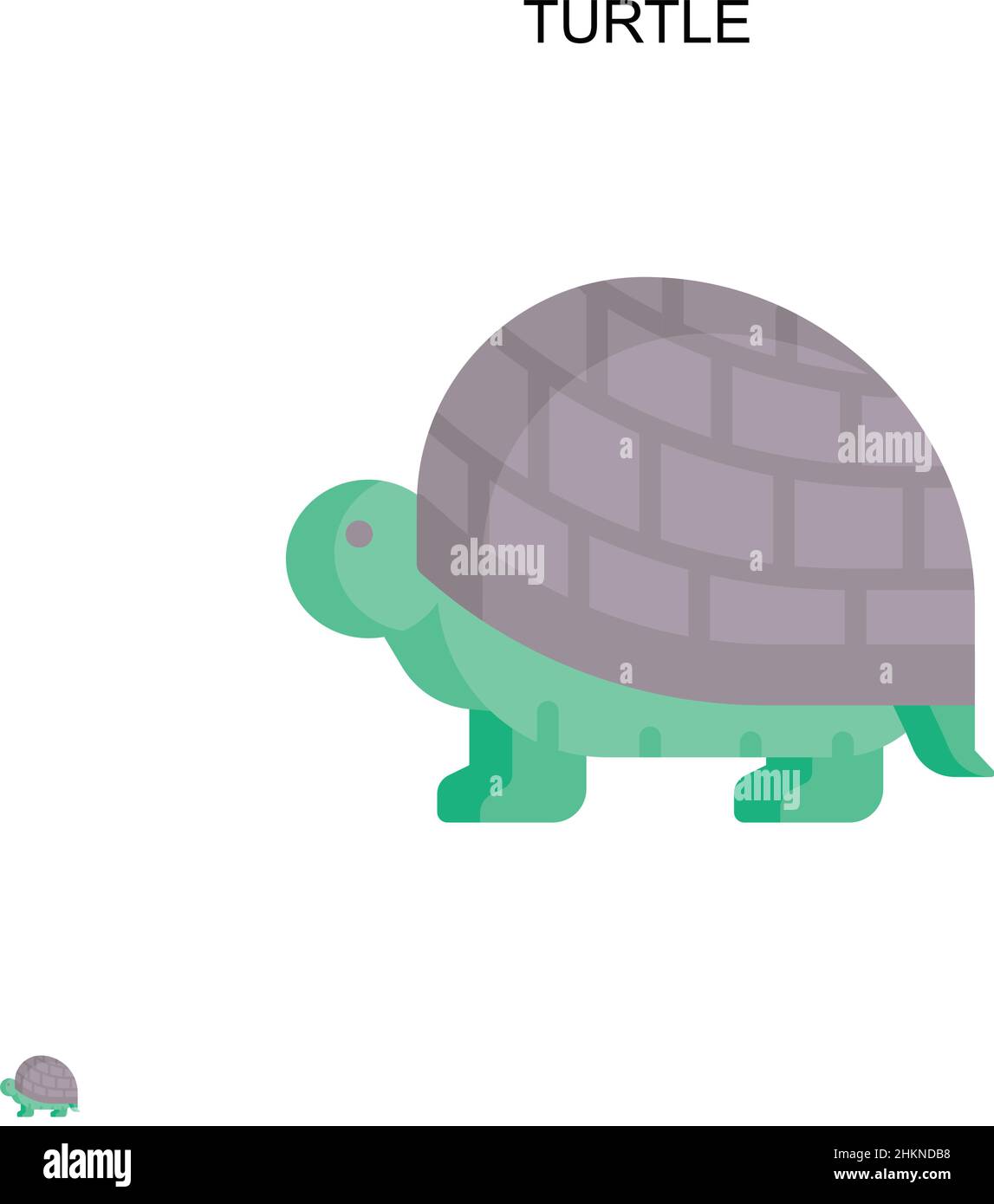 Turtle Simple vector icon. Illustration symbol design template for web mobile UI element. Stock Vector