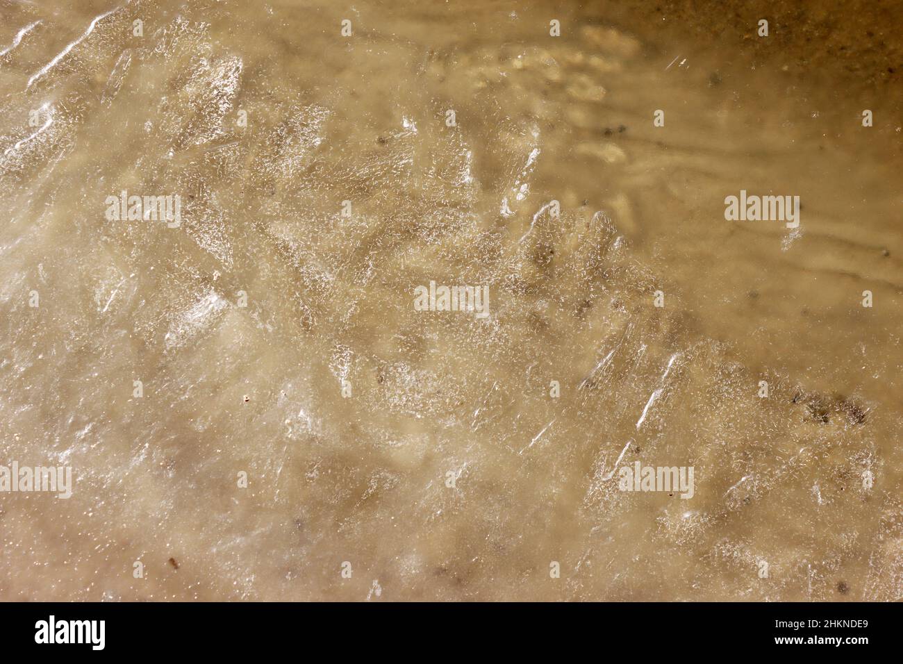 Frozen river. Close up. Detailed Stock Photo