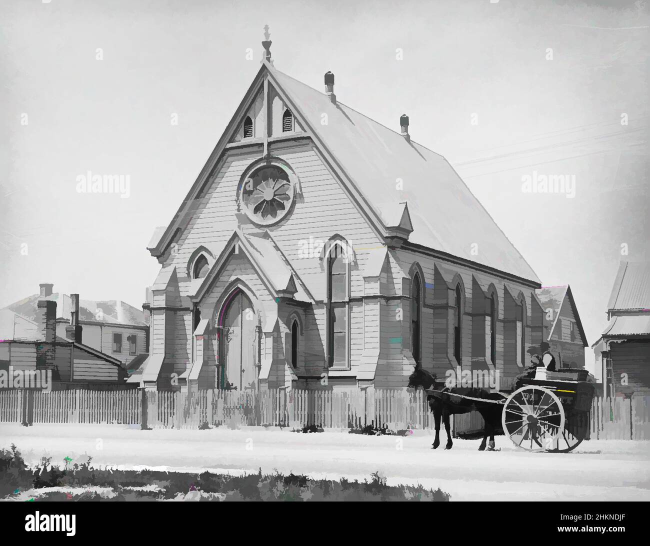 Art inspired by U.N.F. Church, Napier, Burton Brothers studio, photography studio, Dunedin