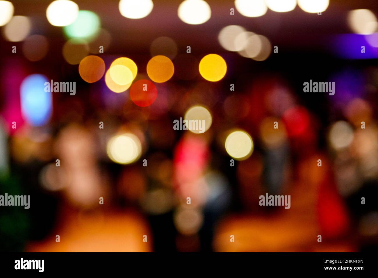 deliberate out of focus photo of a party corporate event in the uk Stock Photo