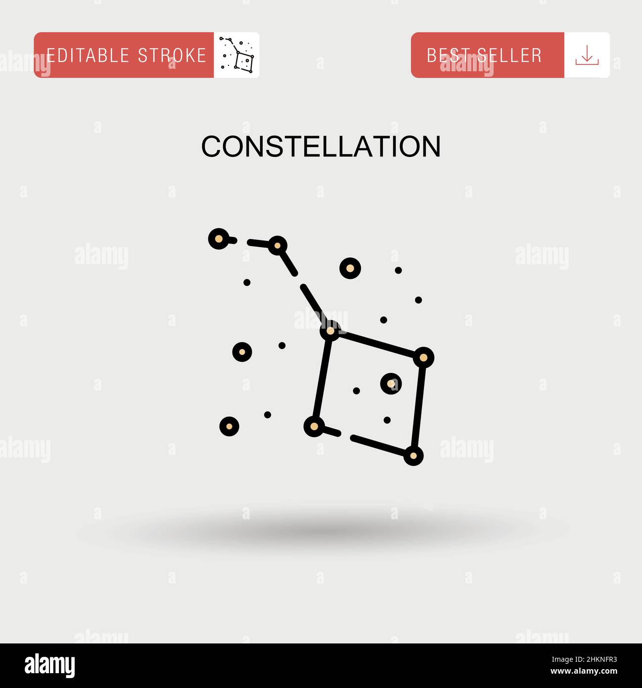 Constellation Simple vector icon. Stock Vector
