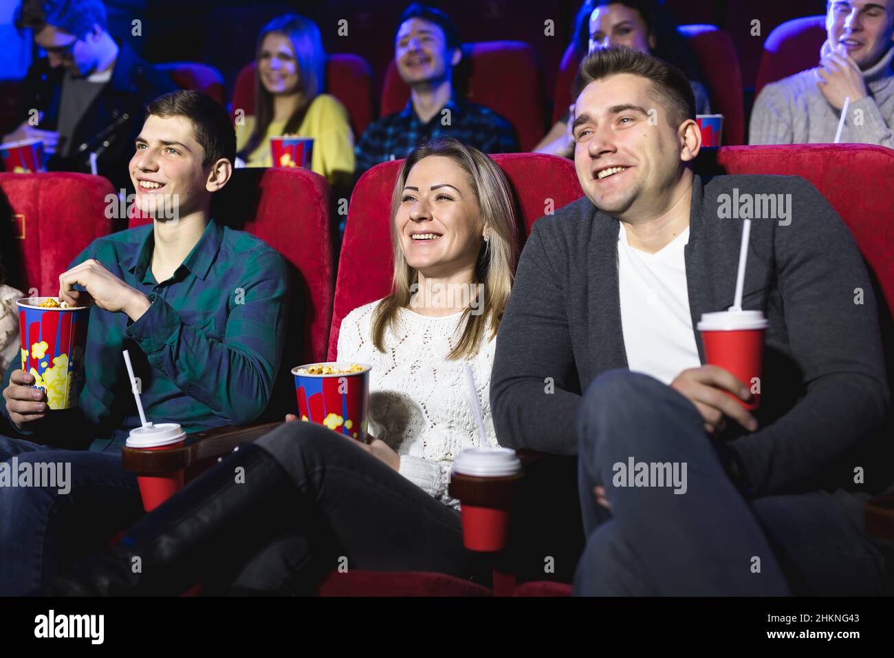 Crowd people audience sitting cinema movies High Resolution Stock ...