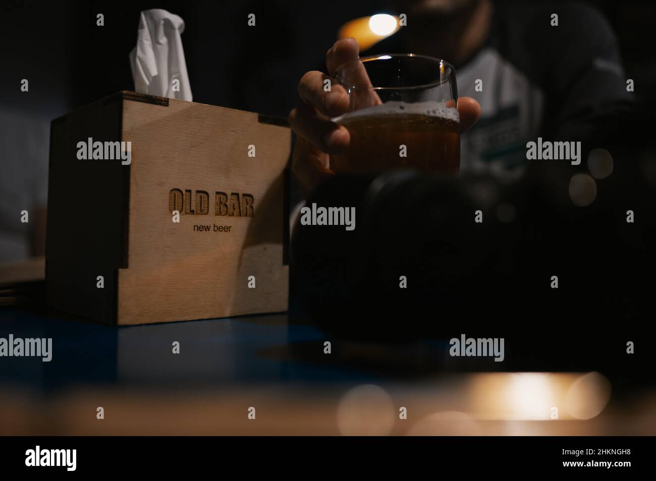 Old man drinking beer hi-res stock photography and images - Alamy