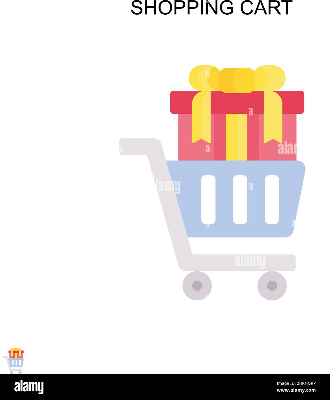 Shopping cart Simple vector icon. Illustration symbol design template for web mobile UI element. Stock Vector