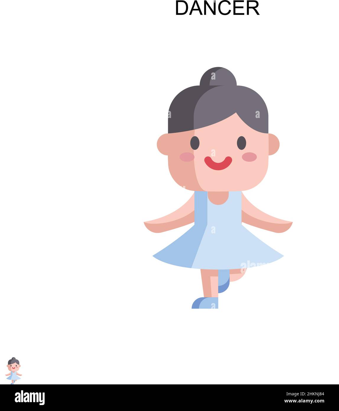 Dancer Simple vector icon. Illustration symbol design template for web ...