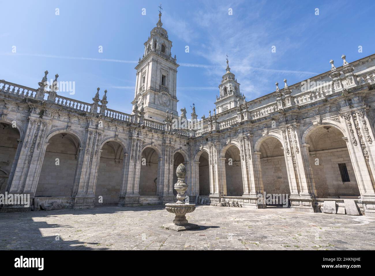 Cloister of the Cathedral of Lugo, Galicia, Spain Stock Photo