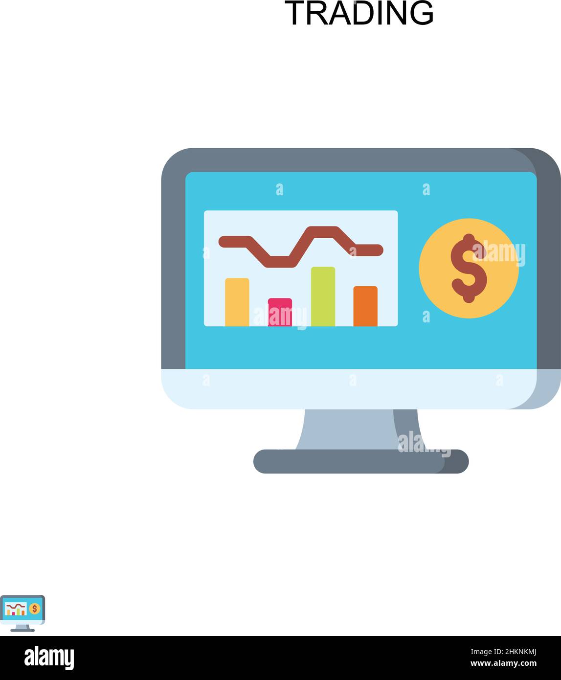 Trading Simple vector icon. Illustration symbol design template for web ...