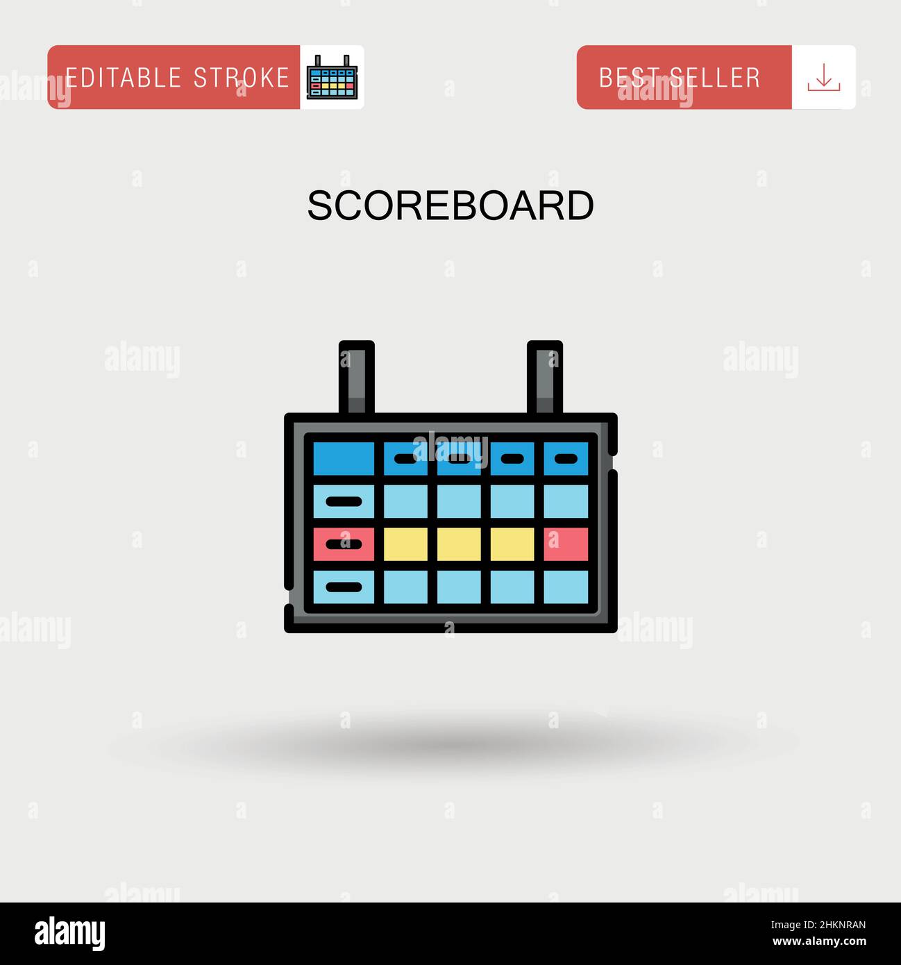 Scoreboard Simple vector icon. Stock Vector