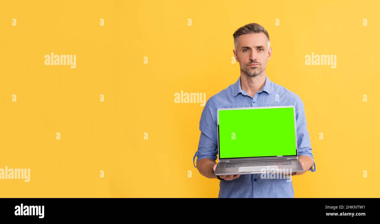 webinar pc advertisement. businessman presenting product. presentation ...