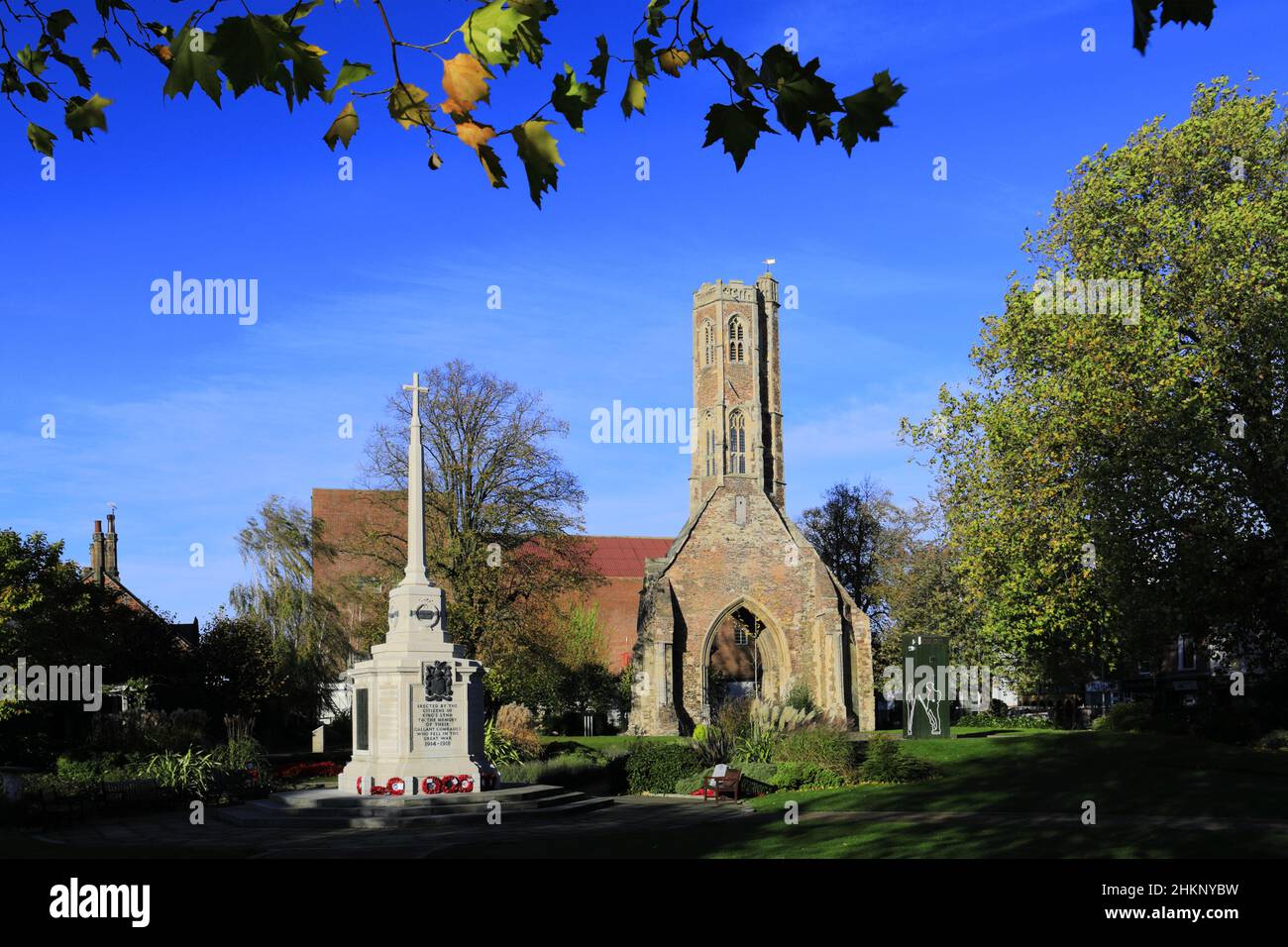 The Greyfriars Tower an old Franciscan friary; Tower Gardens, Kings