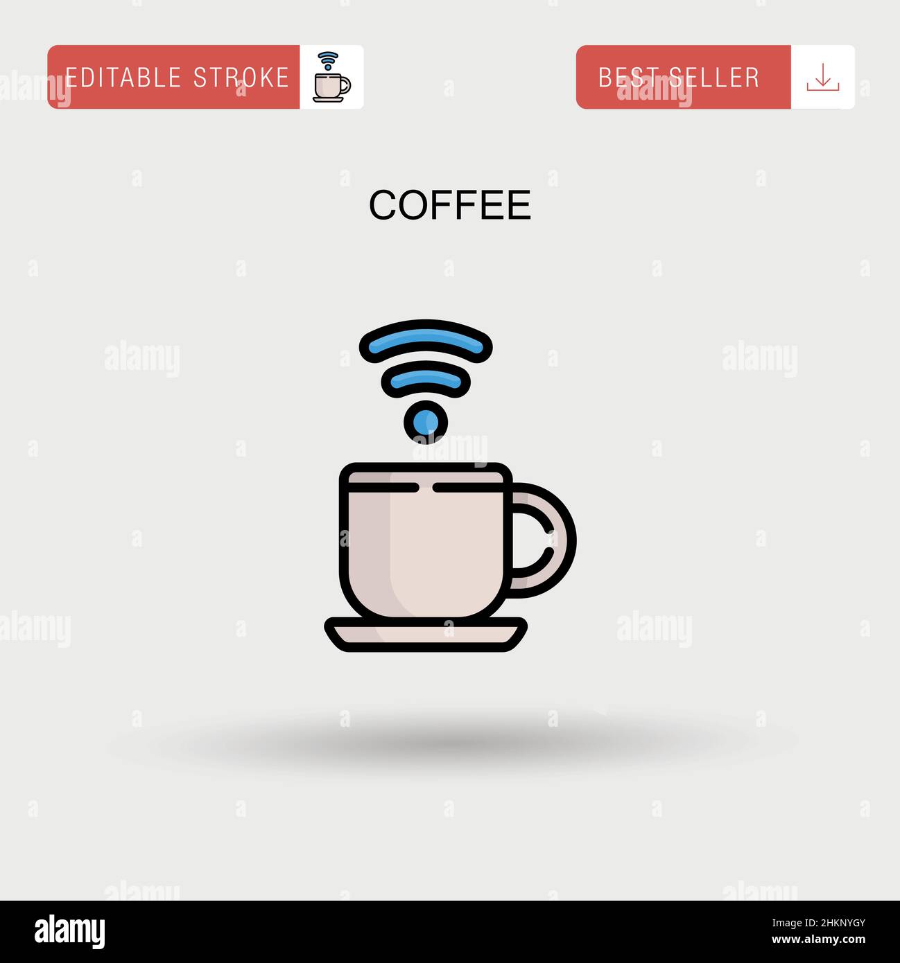 Coffee Simple vector icon Stock Vector Image & Art - Alamy