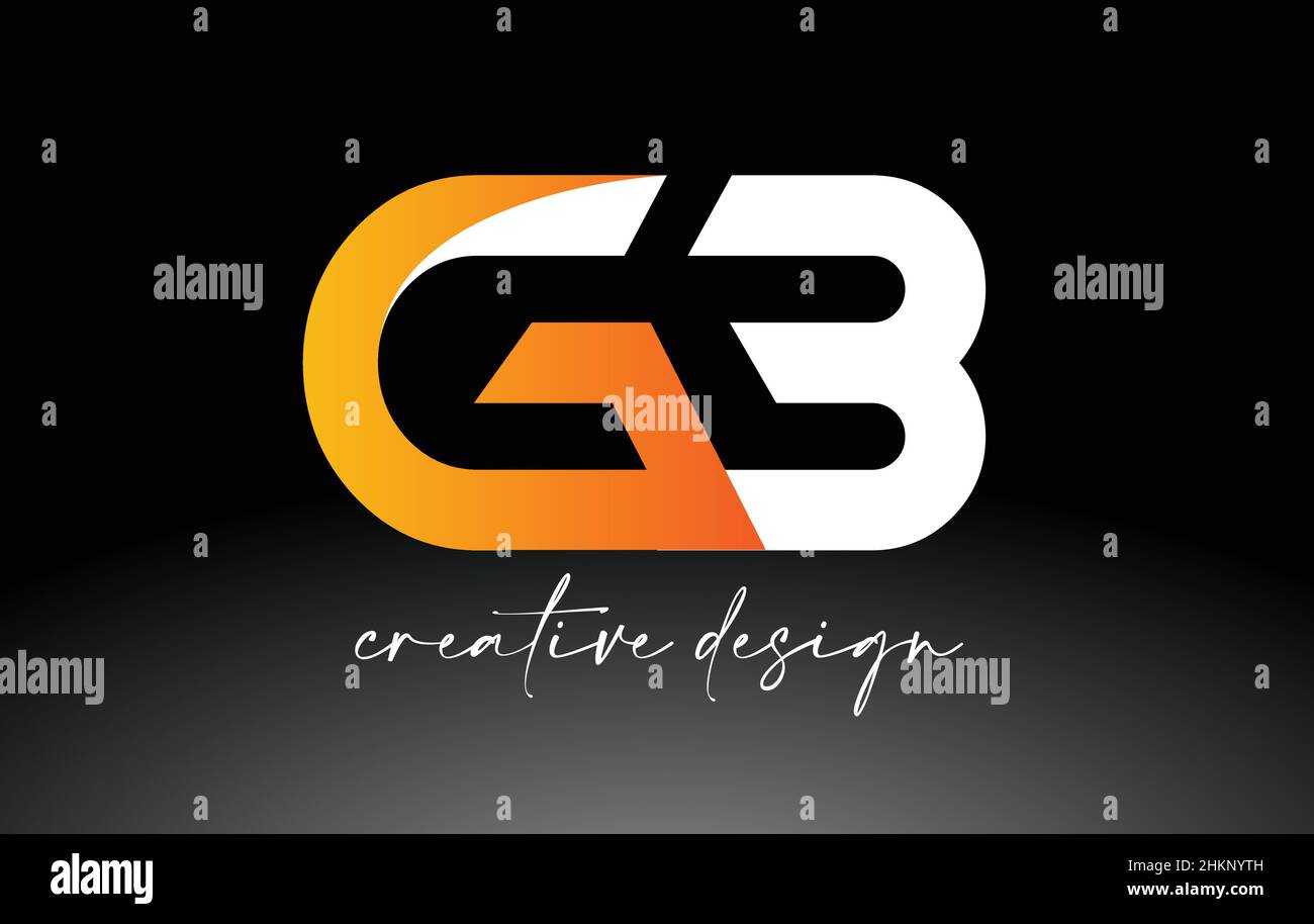 SB Letter Logo with White Golden Colors and Minimalist Design Icon ...