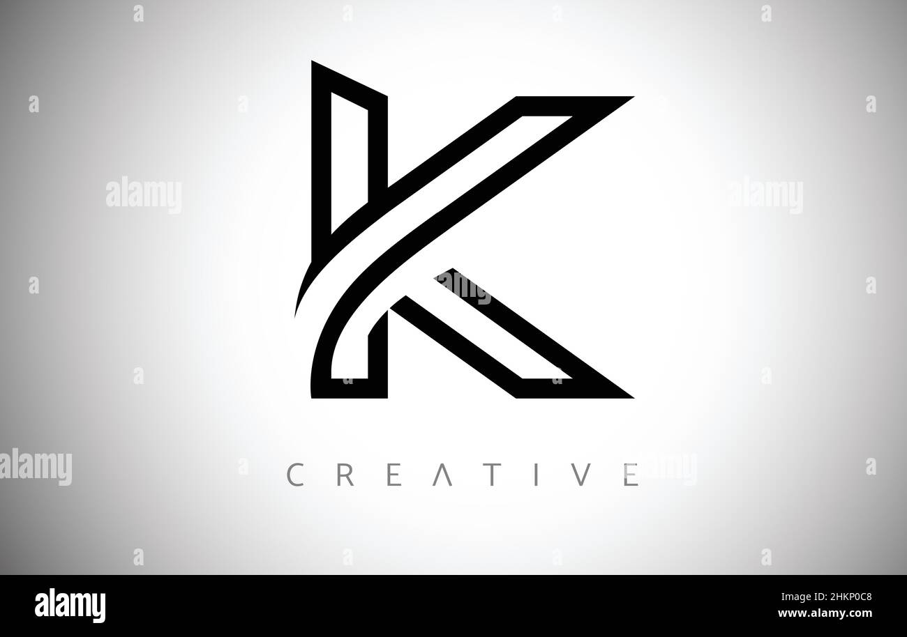 Lines K Letter Logo Design Monogram Icon with Creative Modern Trendy ...