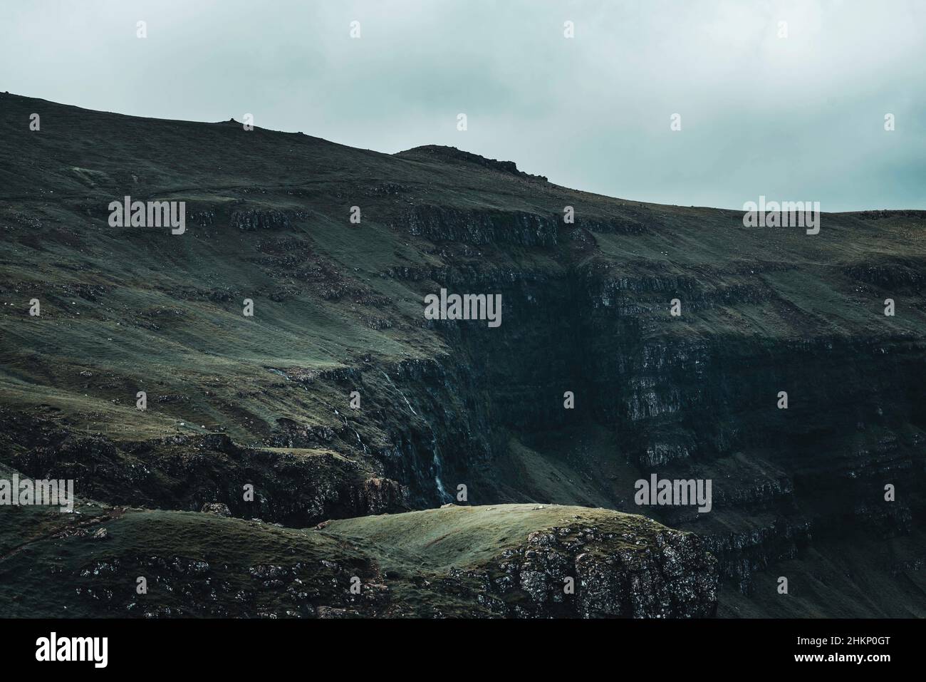Beautiful shot of a landscape taken on a foggy day in Scotland Stock ...