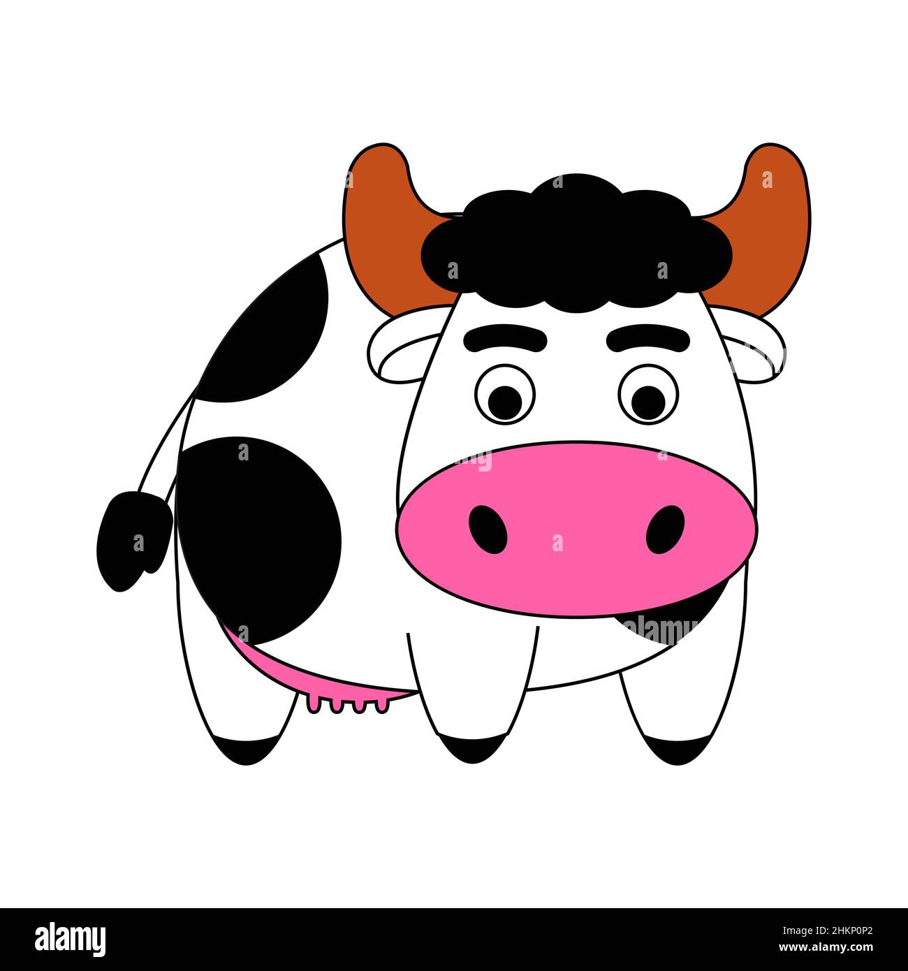 clip art of cow with cartoon design,vector illustration Stock Vector Image  & Art - Alamy