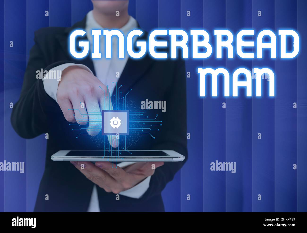 Handwriting text Gingerbread Man. Concept meaning cookie made of