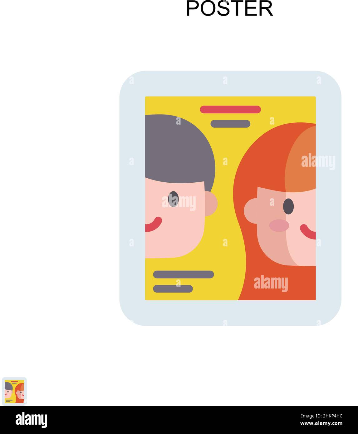 Poster Simple vector icon. Illustration symbol design template for web ...