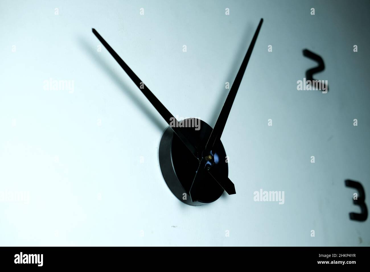 Big number wall clock Stock Photo Alamy