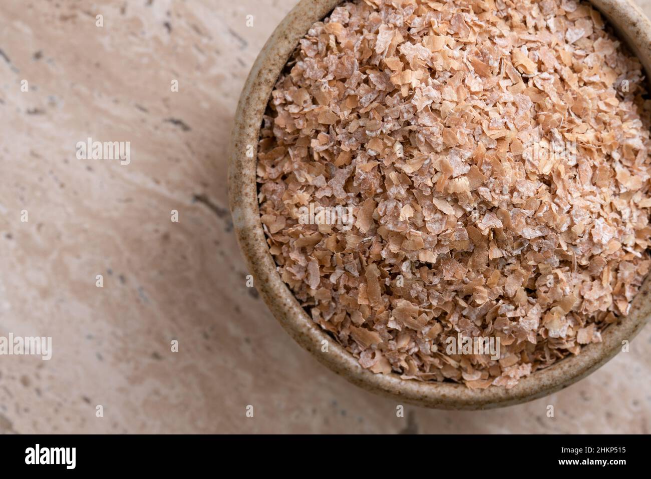 Wheat Bran in a Bowl Stock Photo