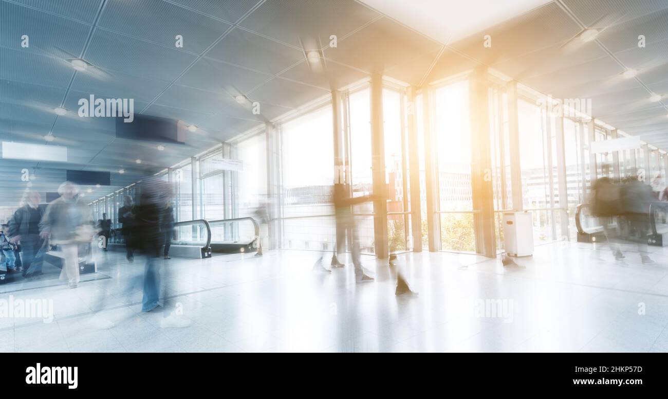 business people at a business corridor Stock Photo