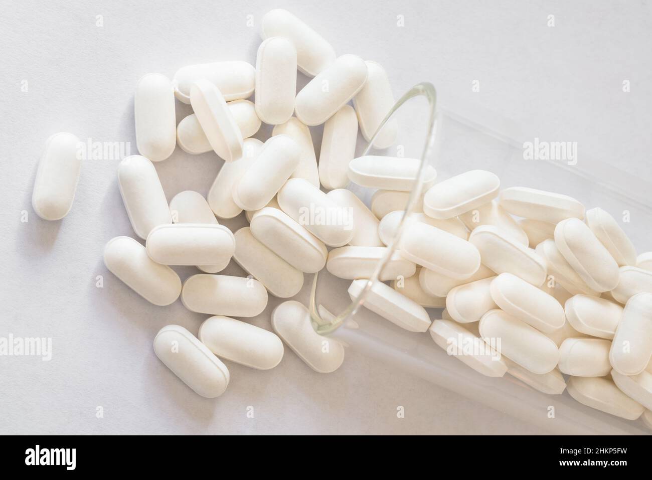 Zinc Supplement Tablets Stock Photo