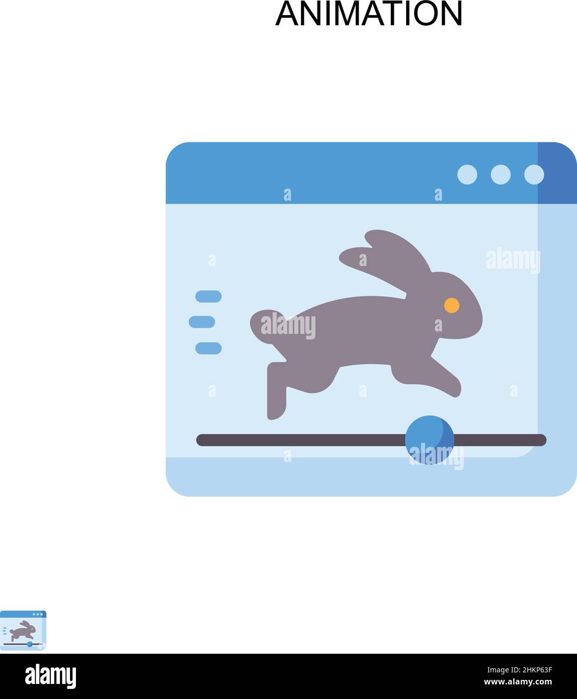 Animation Simple vector icon. Illustration symbol design template for web mobile UI element. Stock Vector