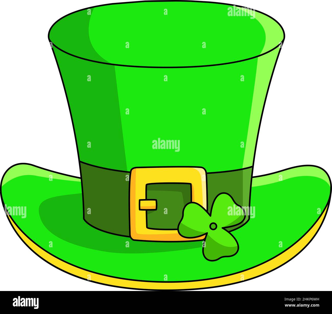 St. Patricks Day Leprechaun Hat Cartoon Clipart  Stock Vector