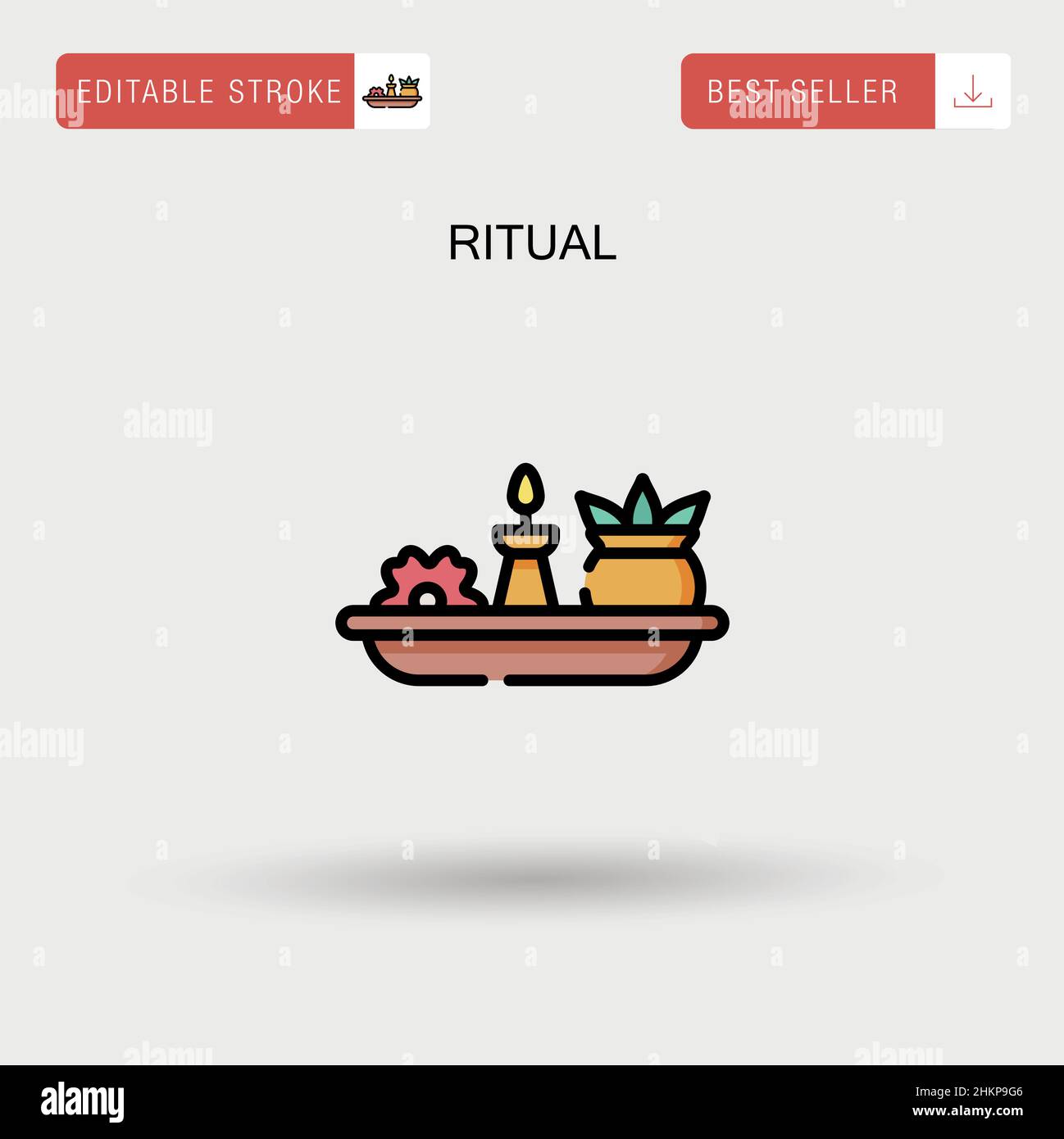 Ritual Simple vector icon. Stock Vector