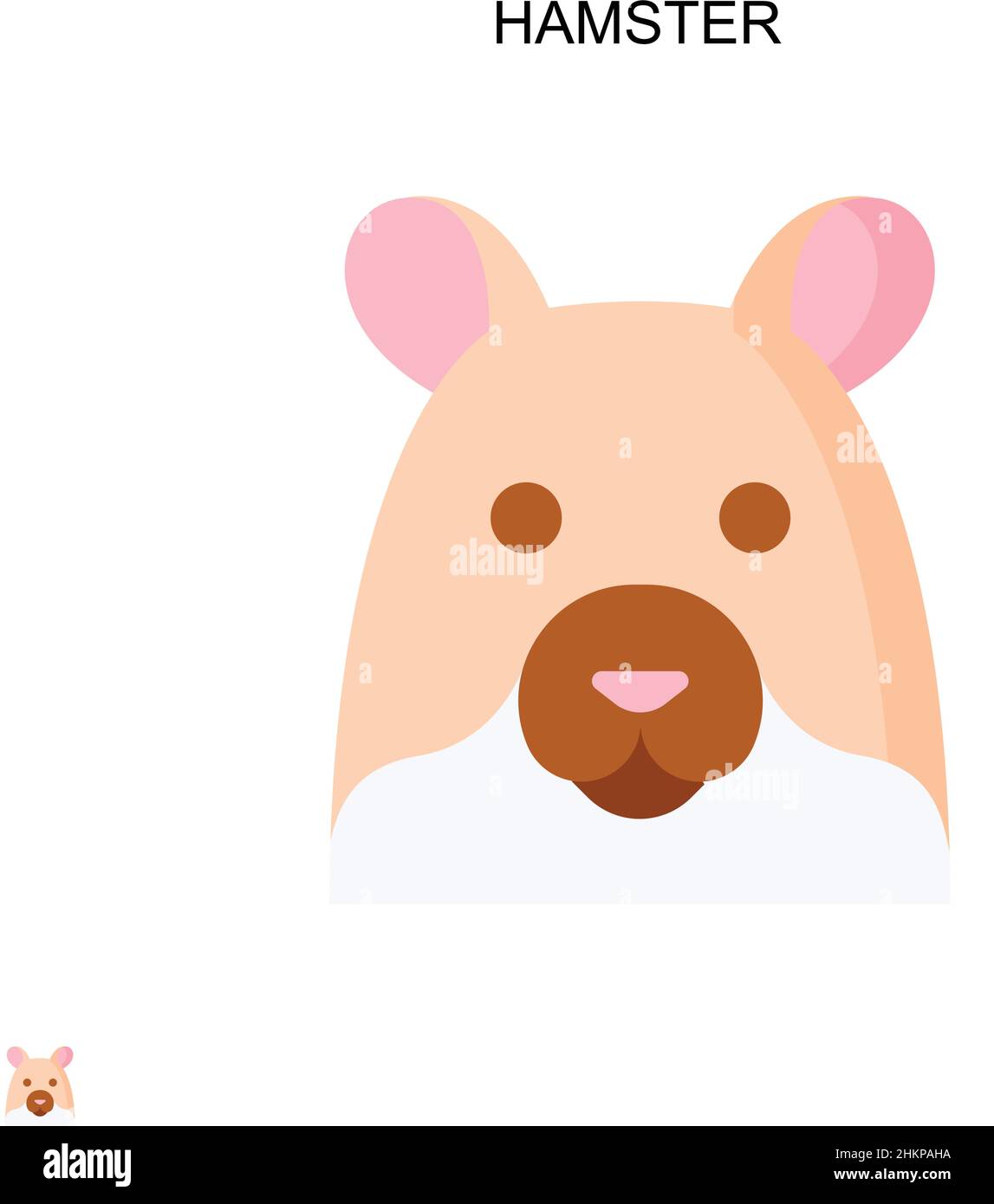 Hamster Simple vector icon. Illustration symbol design template for web ...