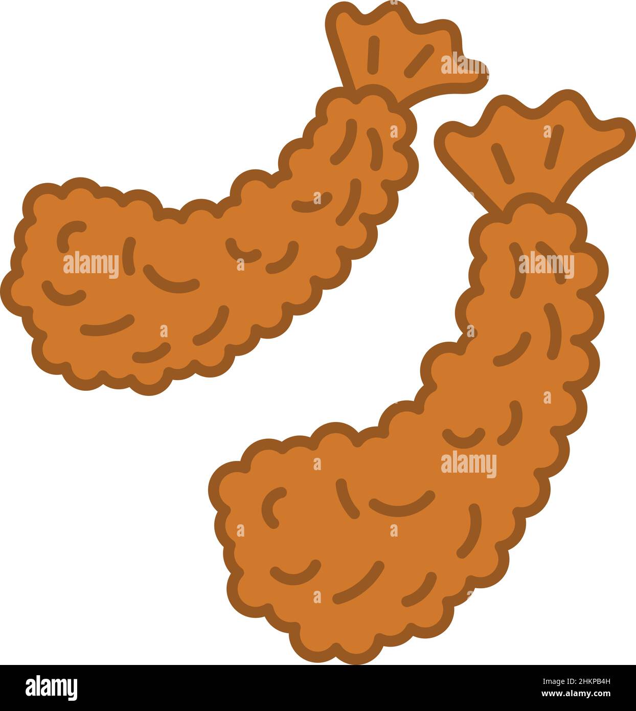 Fried fish icon outline Stock Vector Images - Alamy