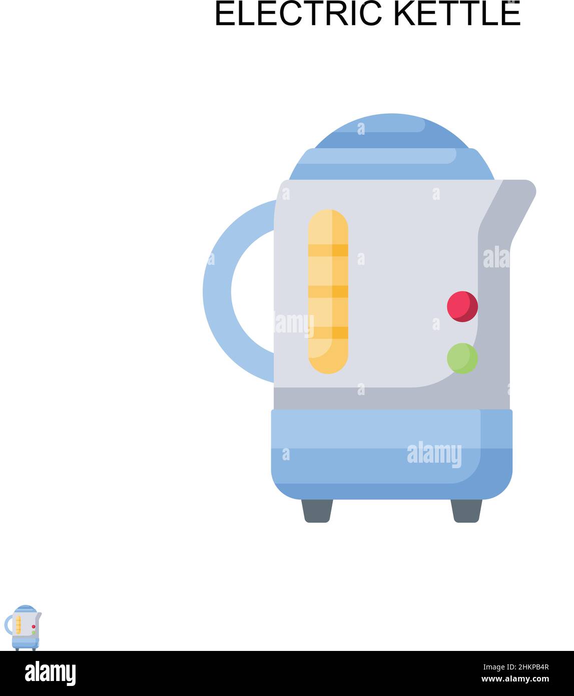 Electric kettle Simple vector icon. Illustration symbol design template ...