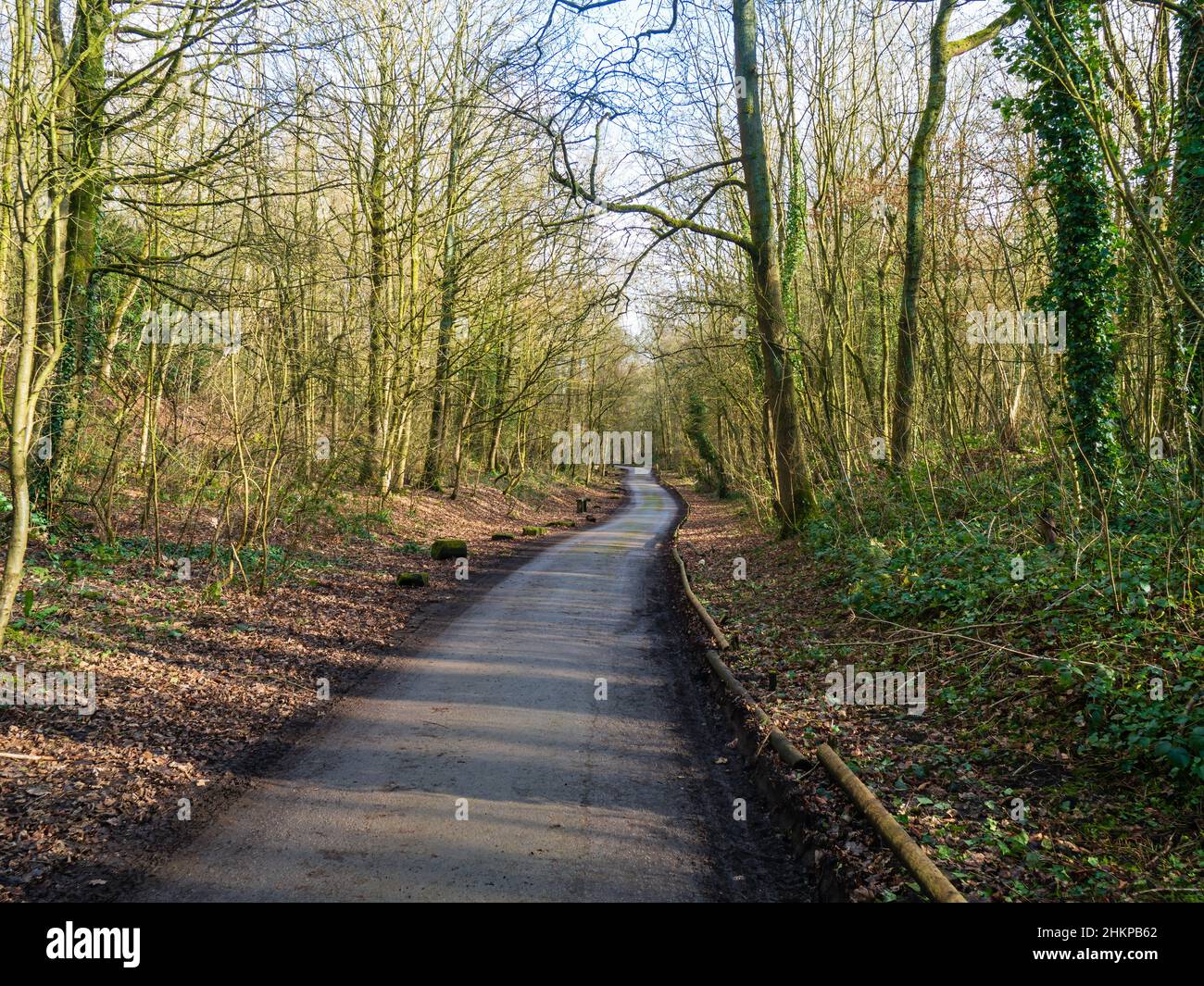 04.02.22 Rainford, Merseyside, UK. Siddings Lane is a nature reserver sitiuated near to Rainford, St Helens and is a former colliery workings. Stock Photo