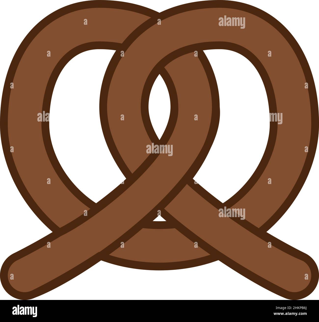 Pretzel Filled Outline Icon Vector Stock Vector Image & Art - Alamy