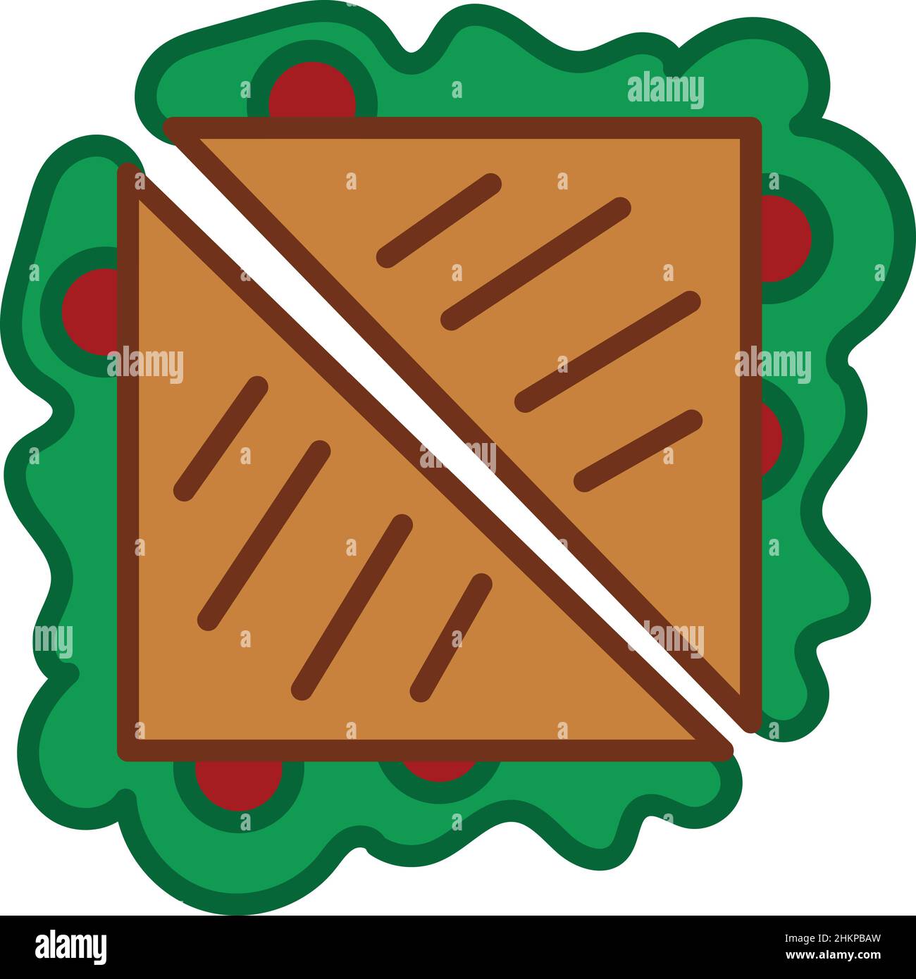 Sandwich Filled Outline Icon Vector  Stock Vector
