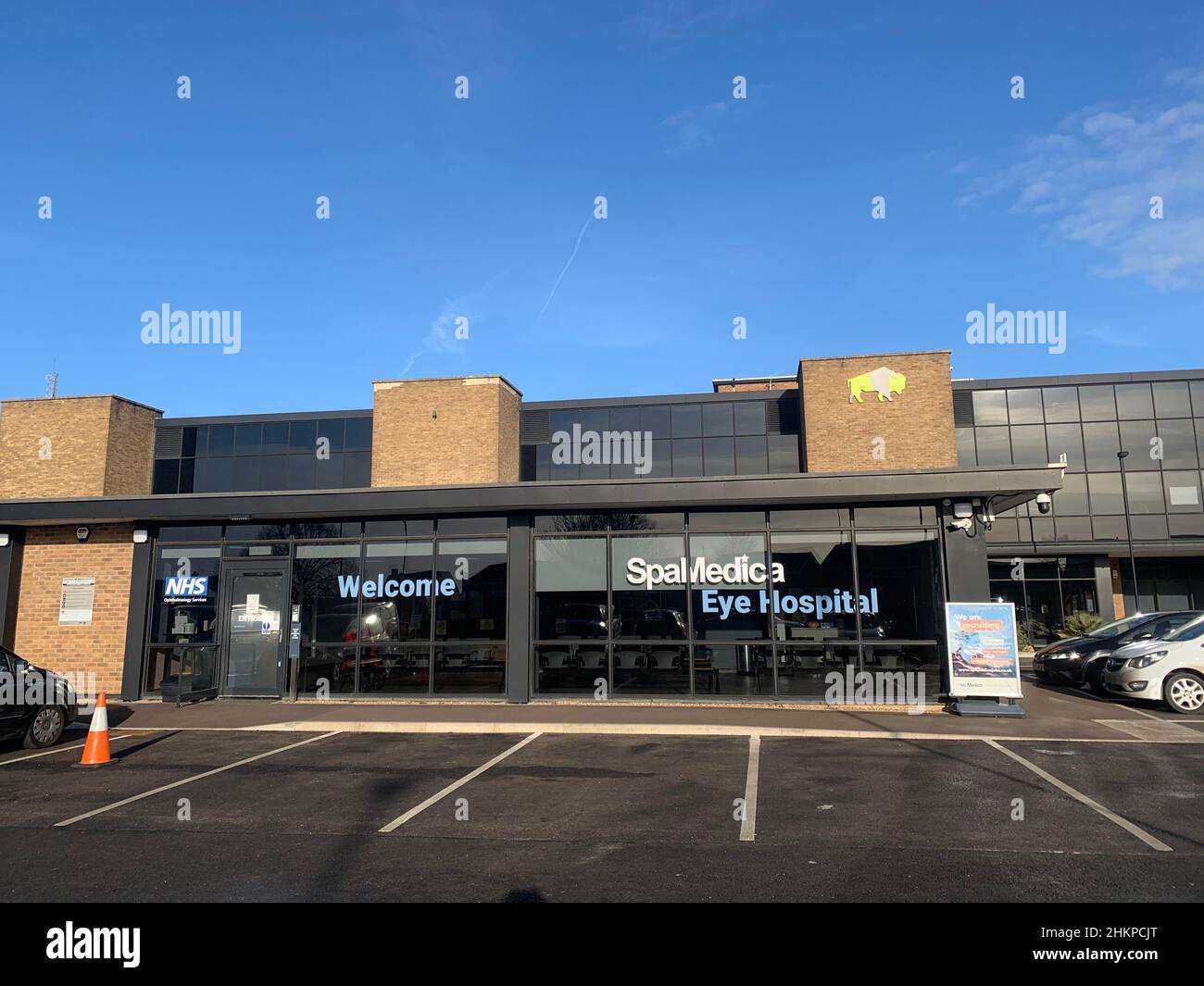 to Spalmedica Eye Hospital Bedford UK waiting room NHS building