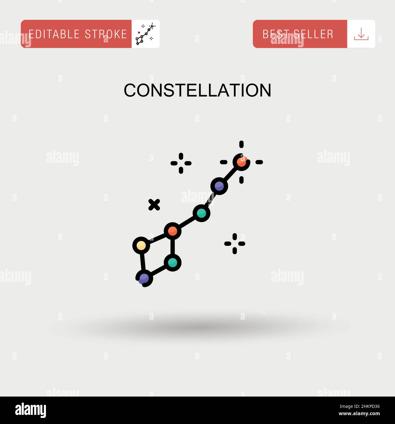 Constellation Simple vector icon. Stock Vector