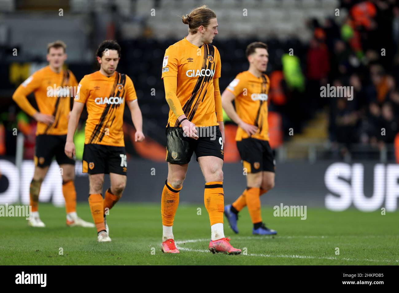 Hull City's Tom Eaves after Preston score during the Sky Bet