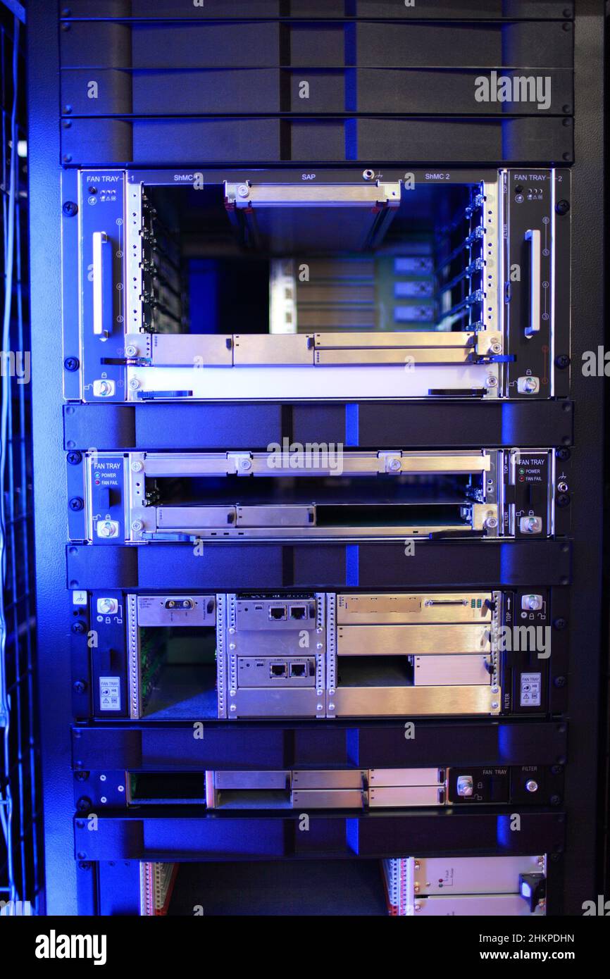 The router in the rack at site Stock Photo Alamy