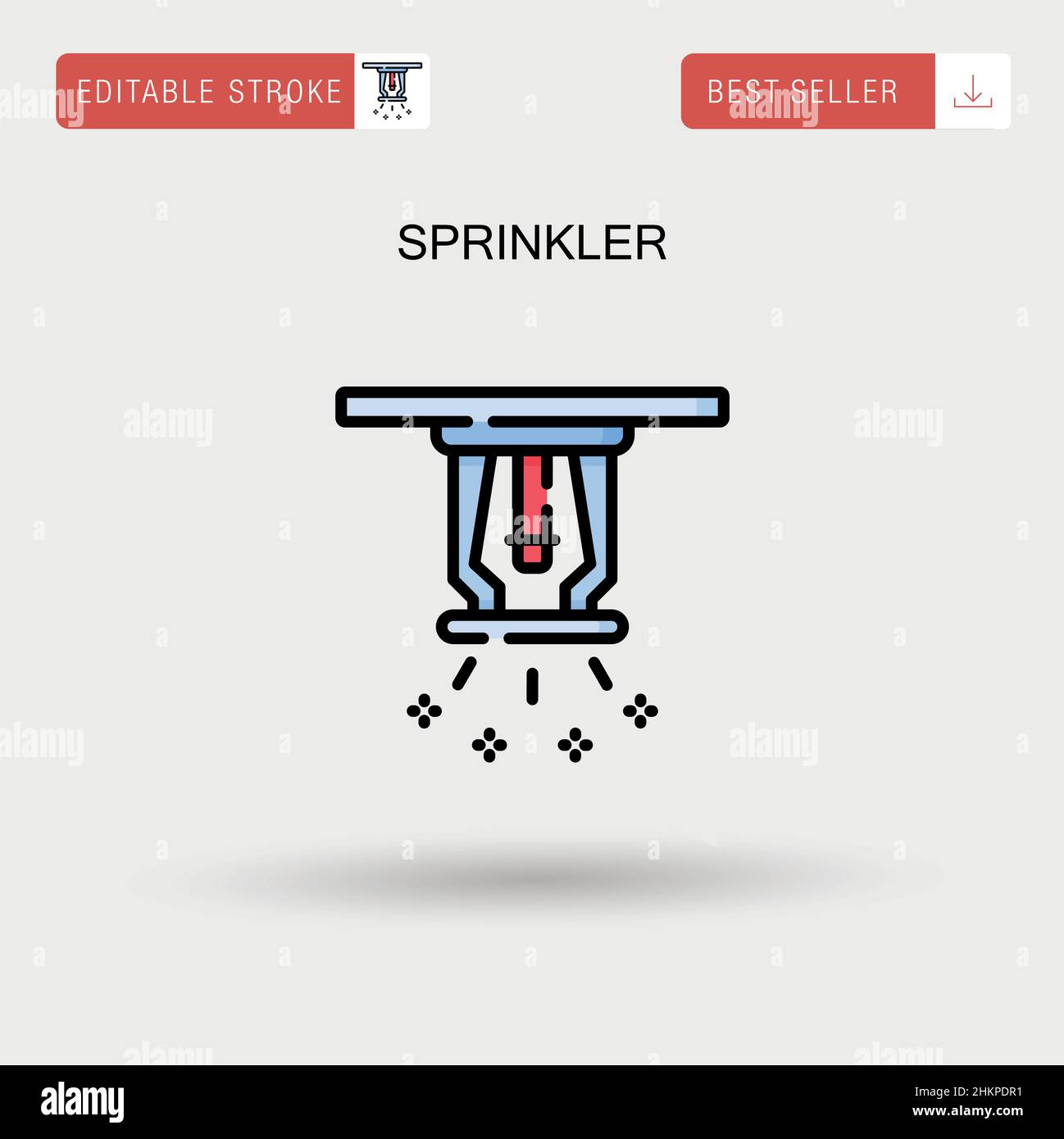 Sprinkler Simple vector icon. Stock Vector