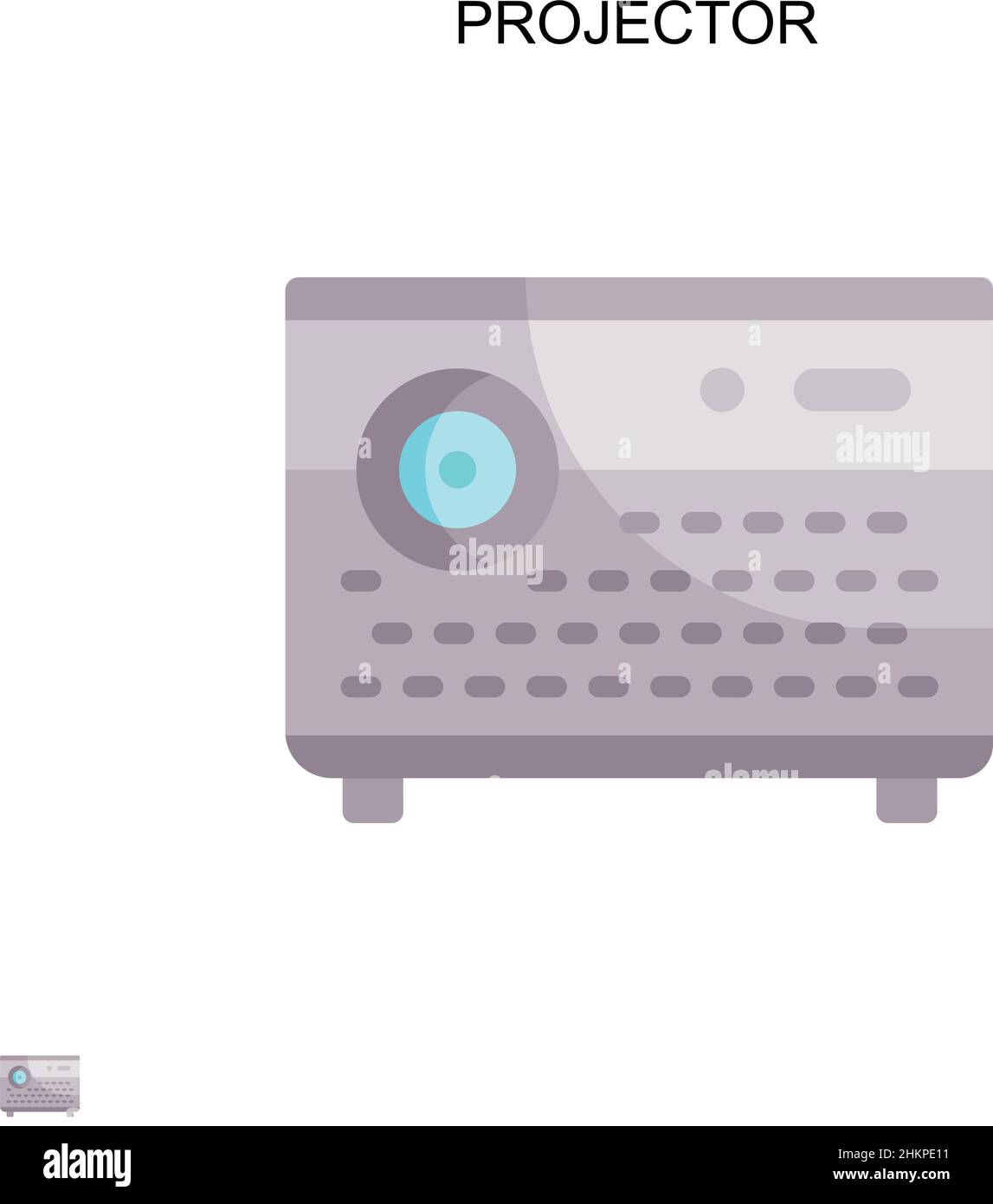 Projector Simple vector icon. Illustration symbol design template for ...