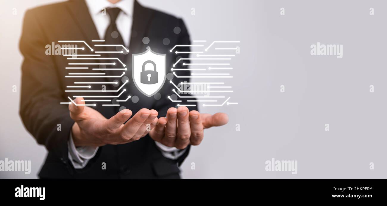 Protection network security computer and safe your data concept ...