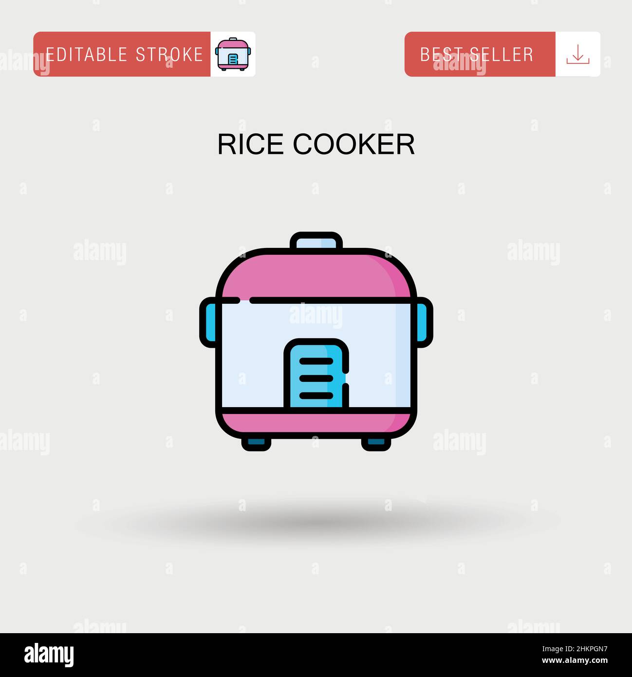 Rice cooker Simple vector icon Stock Vector Image & Art - Alamy