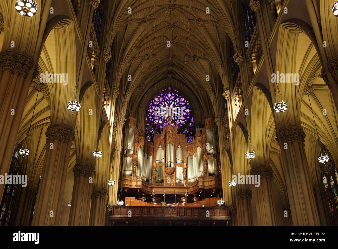The pipe organ in st. Patrick's Cathedral in Manhattan, NYC Stock Photo ...
