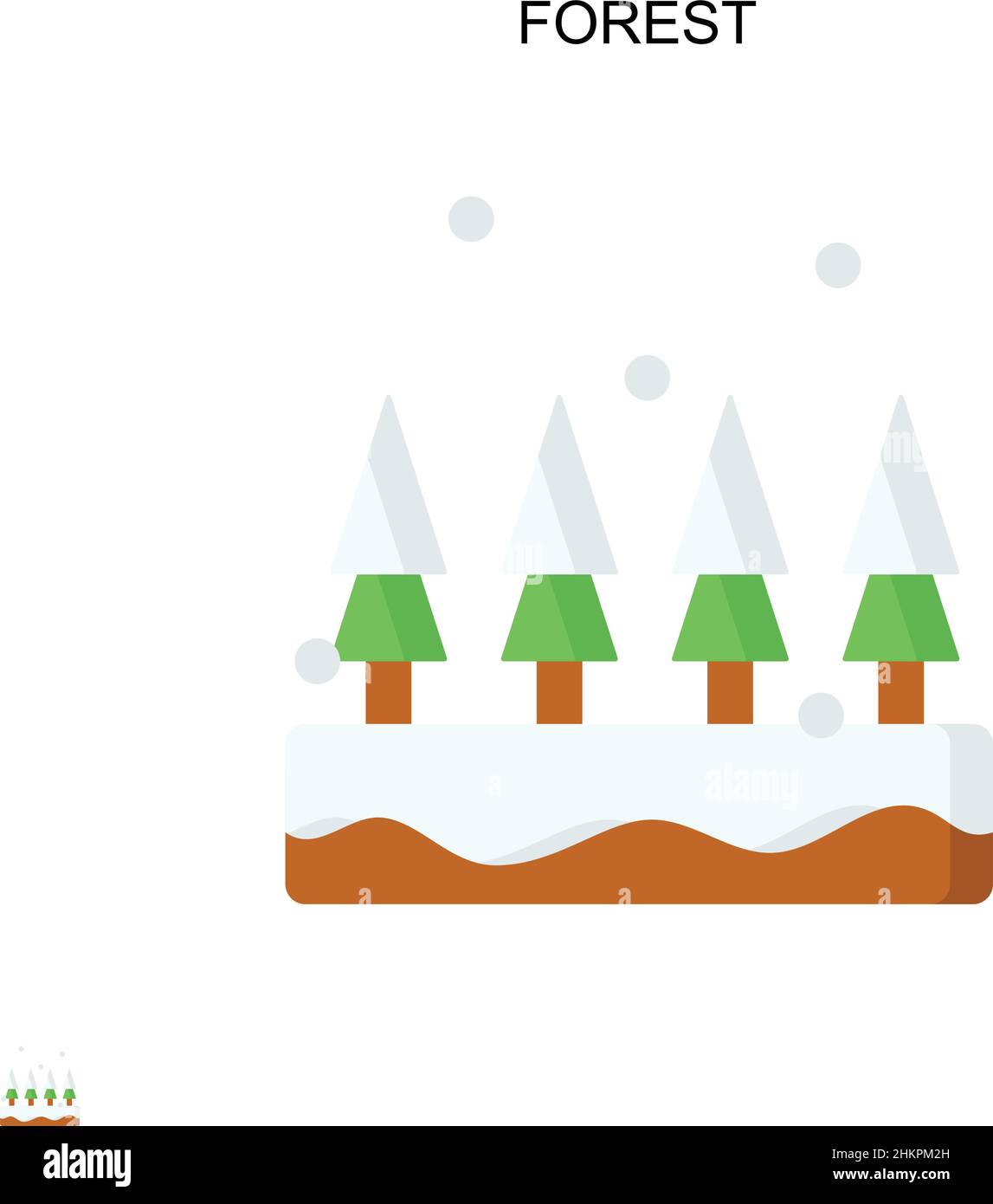 Forest Simple vector icon. Illustration symbol design template for web ...